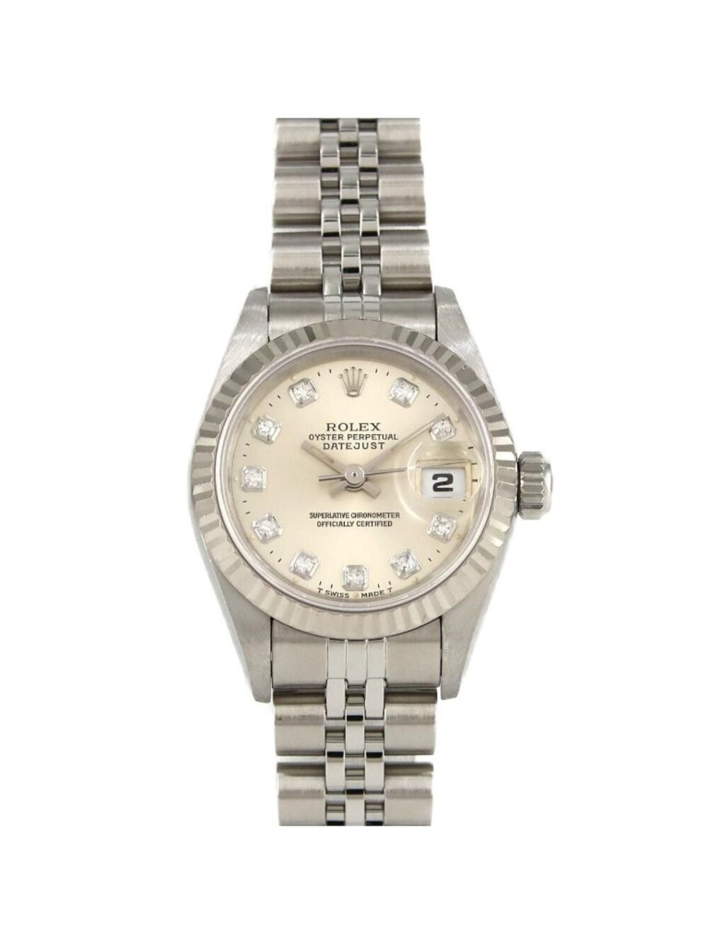 Rolex Datejust Stainless Steel White Gold Automatic Watch